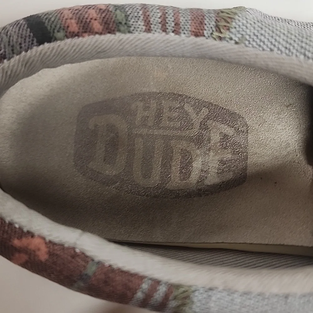Hey Dude casual Wally Funk Baja gray slip on shoes. Size 10M.  Comfortable.